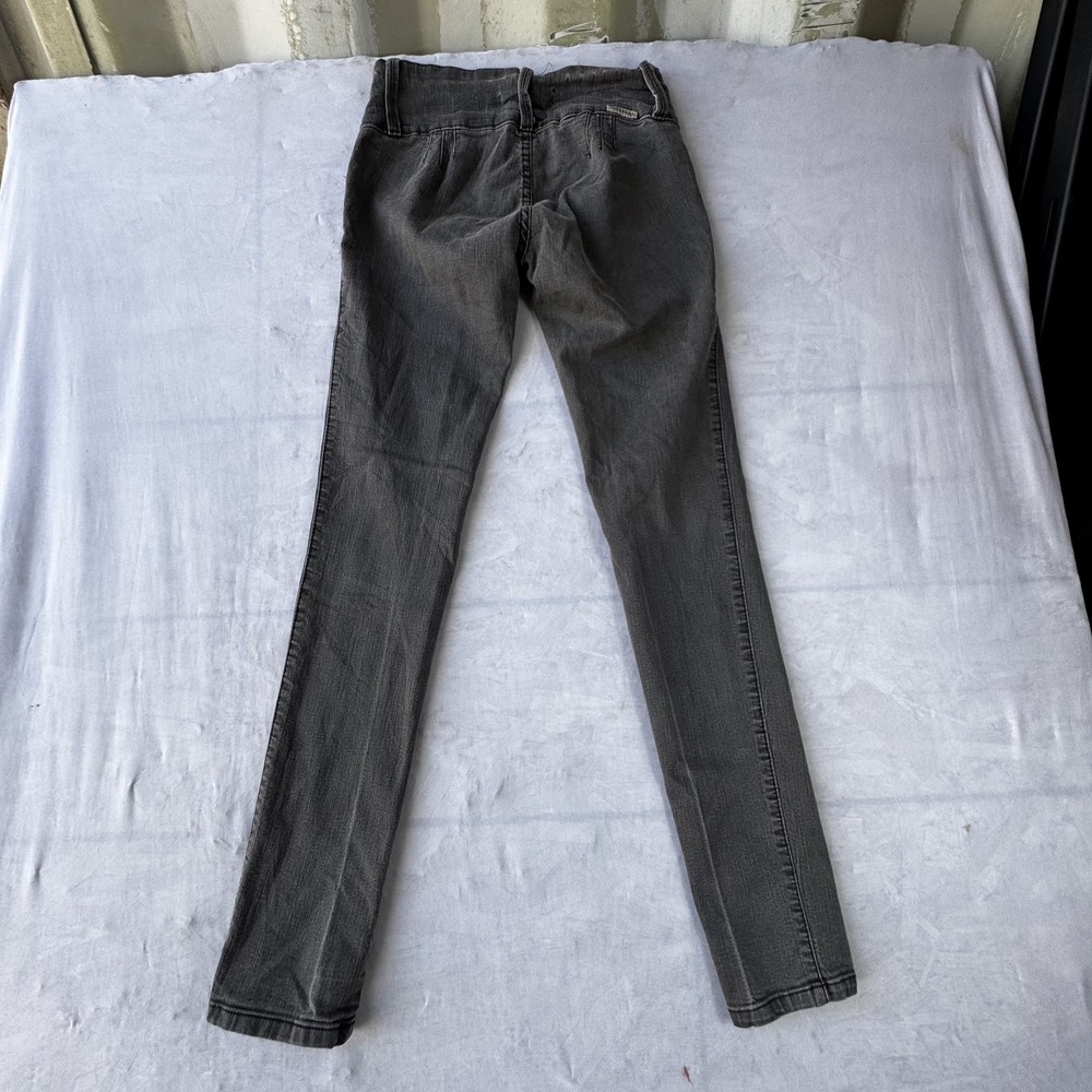 Vintage WATCH L.A. Skinny Jeans Womens 5 Gray Denim Dark Wash Comfort Button Fly